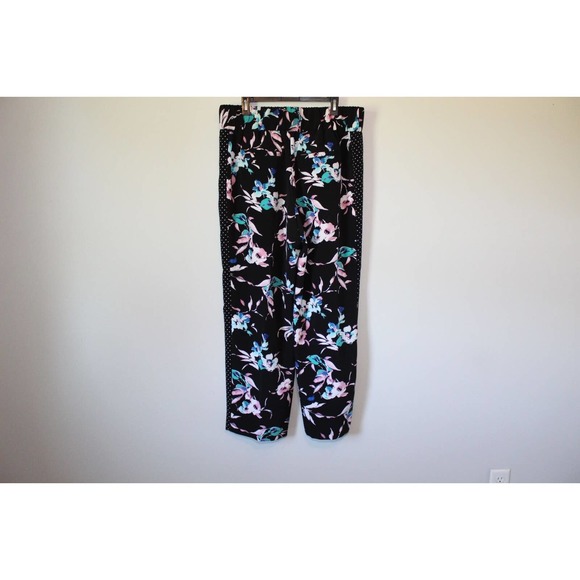 Lane Bryant Floral Dot Wide Leg Crepe Pants Black Mixed Print Size 14/16 H14843 - Picture 6 of 13